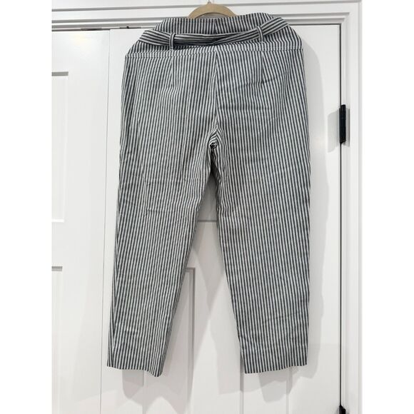 BCBGeneration Striped‎ Belted Cropped Trousers Pant Size 6 - Picture 5 of 10